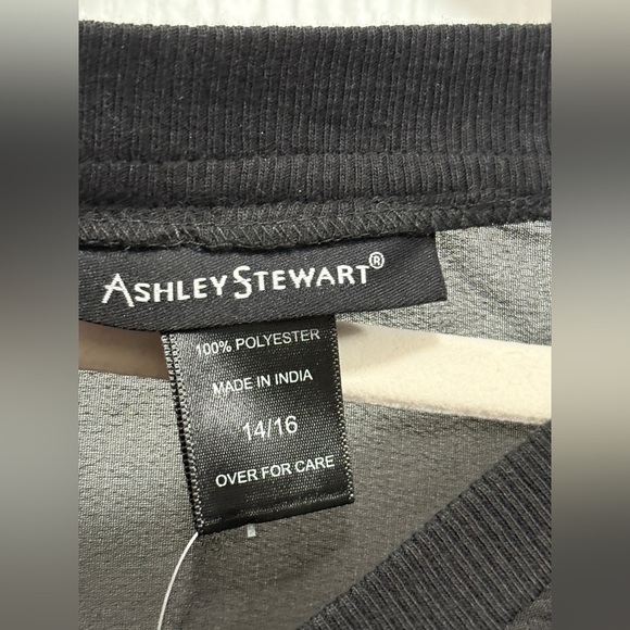 NWT Ashley Stewart Women's 14/16w sheer Black V Neck Blouse Plus Size New dolman - Picture 5 of 14